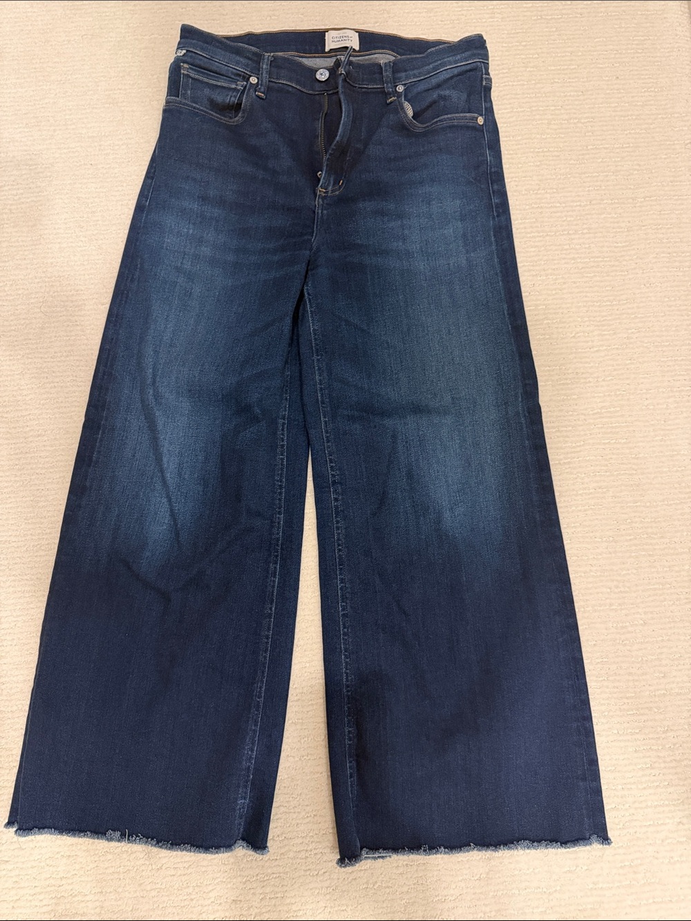CITIZENS OF HUMANITY LYRA HIGH-RISE WIDE-LEG CROP JEANS size 28